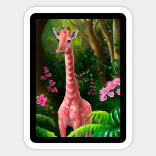 Pink Giraffe Sticker